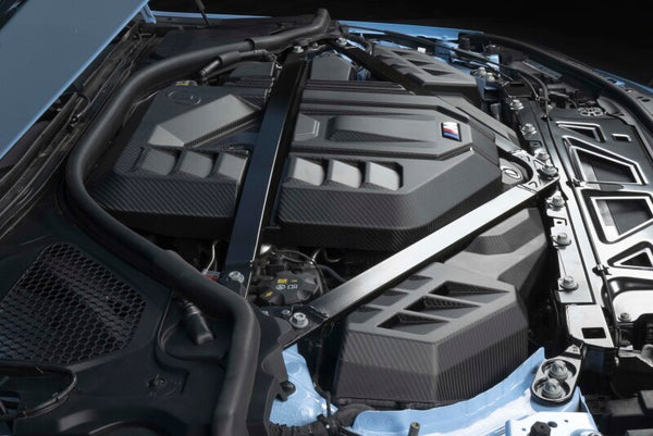 Dinan 2021 - 2026 BMW M2/M3/M4 (G80/G82/G87) Matte Carbon Fiber Engine Cover w/Gloss Accents