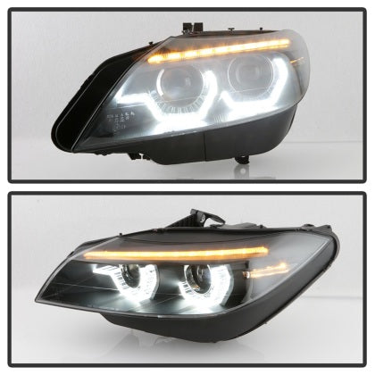 Spyder BMW Z4 2009 - 2013 Projector Headlights (Not Comp w Halogen) Black PRO-YD-BMWZ409HID-AFSSEQ-BK