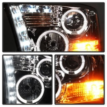 Spyder Dodge Ram 1500 2009 - 2018 / Ram 2500 /3500 2010 - 2019 Projector Headlights Halogen- LED Halo LED - Chrm PRO-YD-DR09-HL-C