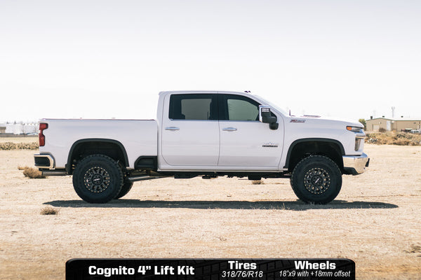 Cognito 2020 - 2024 Chevy/GMC Silverado/Sierra 2500/3500 HD 2WD/4WD 4in Std Lift Kit w/ Fox PS 2.0 IFP