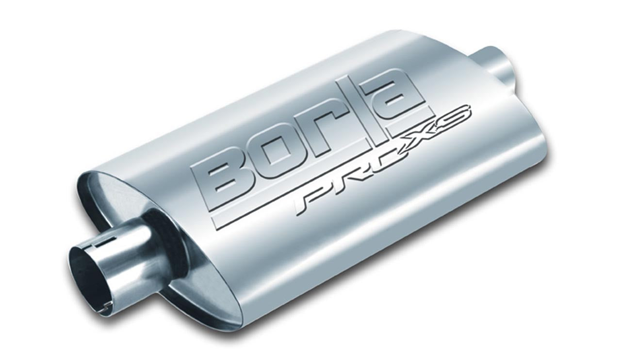 Borla Universal Pro-XS Muffler Oval 2.25in Inlet/Outlet Notched Muffler