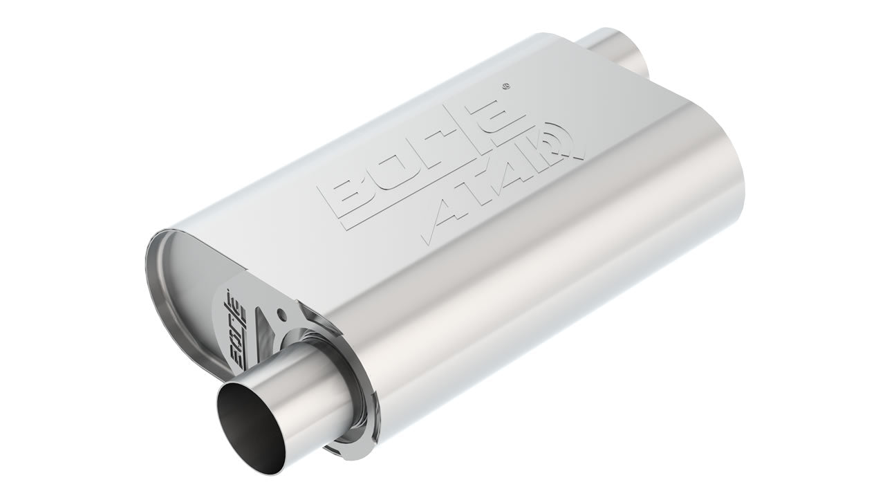 Borla CrateMuffler SBC Hot 350/383 3inch Offset/Offset 14in x 4.35in x 9in Oval Muffler