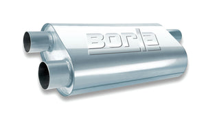 Borla Universal Oval Transverse Single 3in Inlet/2.5in Outlet 19in x 10.25in x 5.5in Turbo Muffler