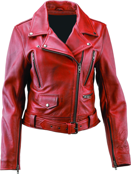 Kuryakyn Leather By River Road Arabian Spice Leather Jacket Red Womens