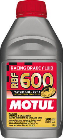 Motul 500ml Brake Fluid RBF 600 - Racing DOT 4 ( 12 Pack )