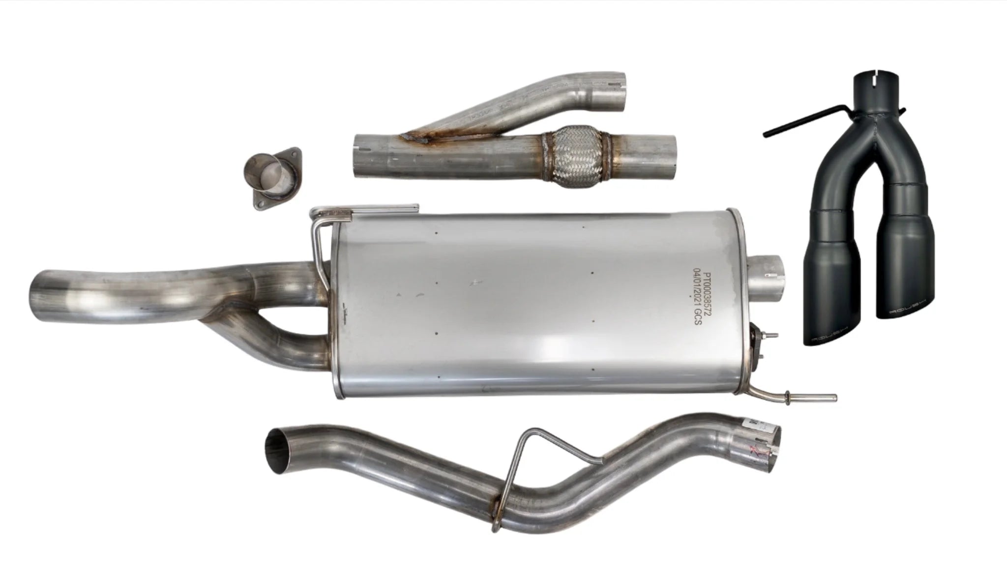 Roush 2021 - 2024 Ford F-150 5.0L V8 Side Exit Catback Active Ready Exhaust w/ Black Tips