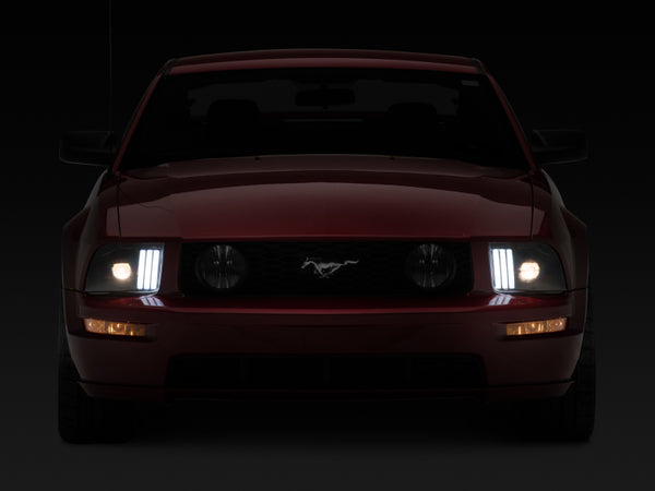 Raxiom 2005 - 2009 Ford Mustang w/ Halogen Projector Headlights- Black Housing (Clear Lens) (No GT500 )