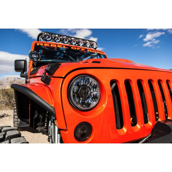 KC HiLiTES 2007 - 2018 Jeep JK (Not for Rubicon/Sahara) 7in. Gravity LED Pro DOT Headlight (Pair Pack Sys)