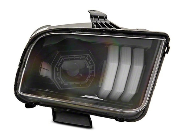 Raxiom 2005 - 2009 Ford Mustang w/ Halogen Projector Headlights- Black Housing (Clear Lens) (No GT500 )