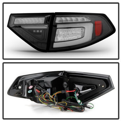 Spyder 2008 - 2014 Subara Impreza WRX Hatchback LED Tail Lights Sequential Signal Black ALT-YD-SI085D-SEQ-BK