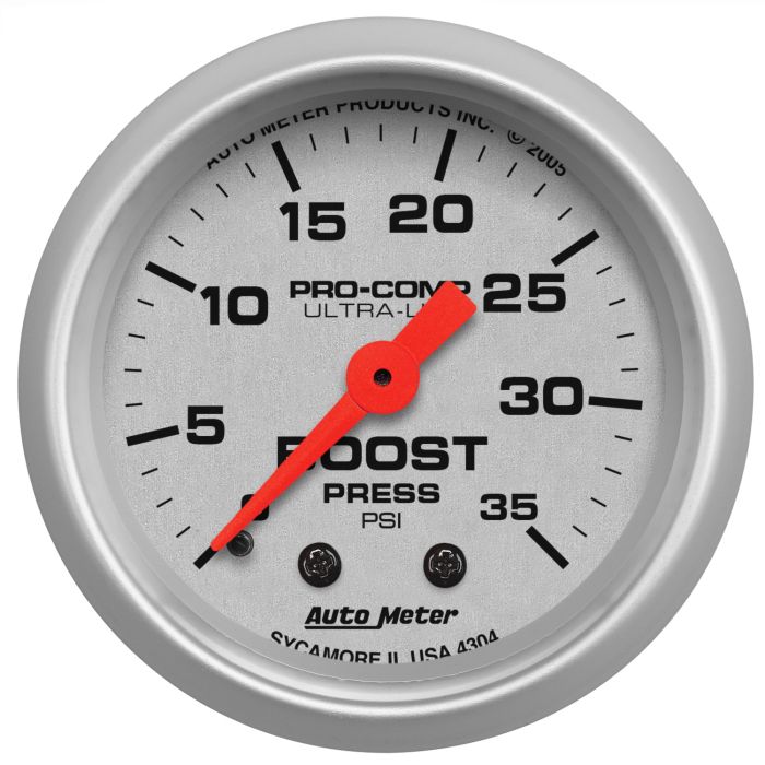 Autometer Ultra-Lite 52mm 35 PSI Mechanical Boost Gauge