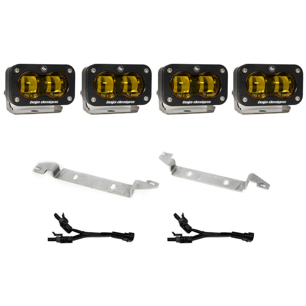 Baja Designs 2025 + Toyota 4Runner S2 SAE Fog Pocket Light Kit - Amber