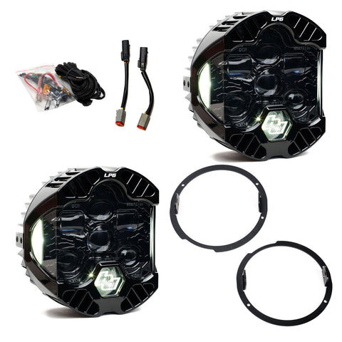 Baja Designs 2007 - 2018 Jeep Wrangler JK DOT LP6 LED Headlight Kit - Clear/White