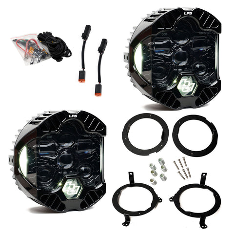Baja Designs  2018 + Jeep Wrangler JL / 2020 + Gladiator JT (w/Halogen) DOT LP6 LED Headlight Kit - Clear