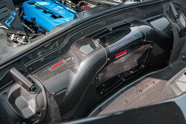 Corsa 2020+ Chevrolet Corvette C8/Z06 Carbon Fiber Air Intake Trunk Panel with Polycarbonate Window