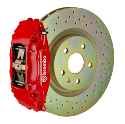 Brembo 2013 - 2016 FR-S/ 2013 - 2020/ 2022 + BRZ/ 2022+ GR86 Front GT BBK 4 Piston Cast 2pc 326 x30 1pc Rotor Drilled-Red