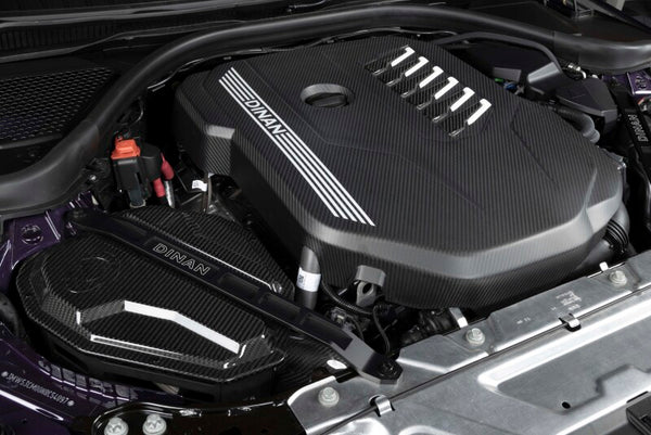 Dinan 2019 - 2026 BMW B58D (G01/G02/G20/G22/G23/G26/G42) Matte Carbon Fiber Engine Cover w/Gloss Accents