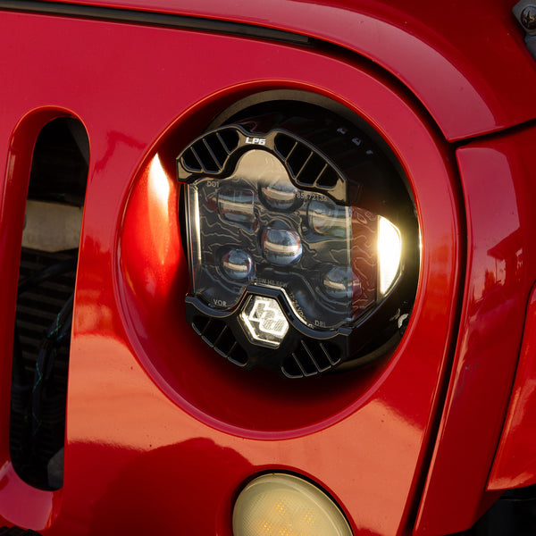 Baja Designs 2007 - 2018 Jeep Wrangler JK DOT LP6 LED Headlight Kit - Clear/White