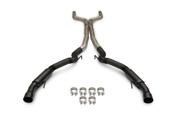 Flowmaster 2024 + Mustang 5.0L Outlaw Cat-Back Exhaust System - Black Tip (Non-Valved)