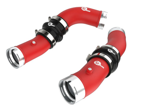 aFe 2024+ Toyota Tacoma BladeRunner 2.5in & 3in Aluminum Hot & Cold Charge Pipe Kit - Red / Black