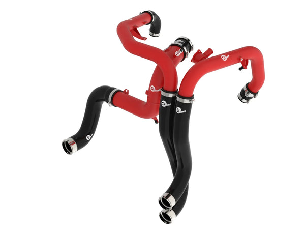 aFe 2022 + Ford Bronco Raptor BladeRunner Aluminum Hot and Cold Charge Pipe Kit Red / Black