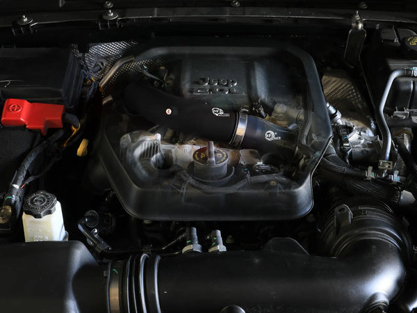 aFe 2024+ Jeep Wrangler JL L4-2.0L (t) BladeRunner 2-1/2in Aluminum Hot Charge Pipe - Black / Red