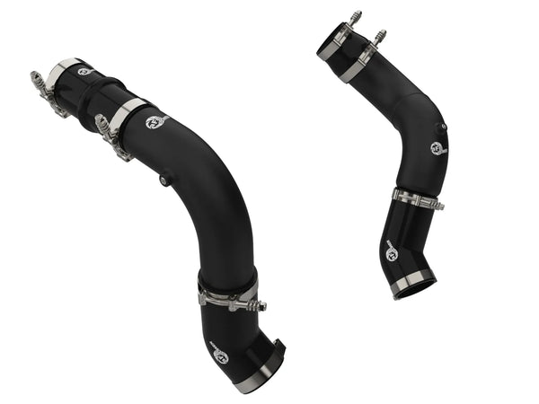 aFe BladeRunner 3in & 3-1/2in AL Hot and Cold Charge Pipe Kit Black RAM Diesel Trucks 2025 - 2026 2500 / 3500 L6-6.7L