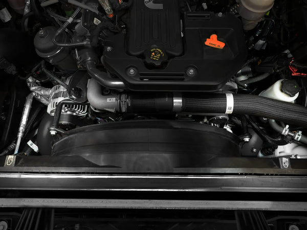 aFe BladeRunner 3in & 3-1/2in AL Hot and Cold Charge Pipe Kit Black RAM Diesel Trucks 2025 - 2026 2500 / 3500 L6-6.7L