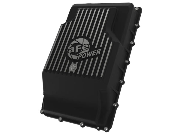 aFe 2917 - 2024  Ford F-150 10R60/10R80 Pro Series Rear Transmission Pan Black w/ Machined Fins
