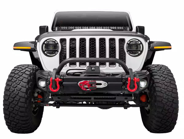 Rugged Ridge Arcus Front Bumper Tube Overrider Black 2018 + Jeep Wrangler JL