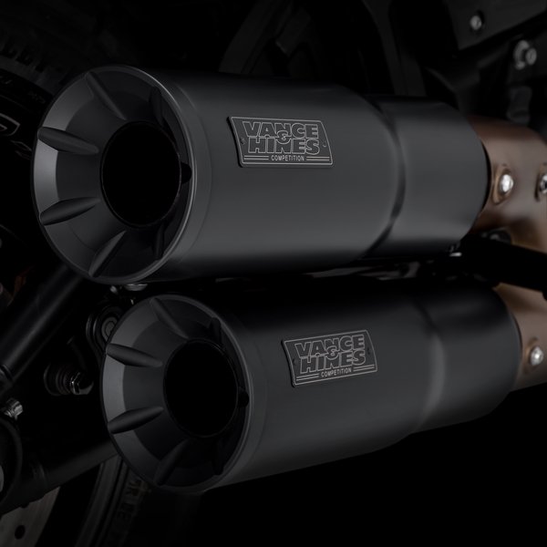 Vance & Hines Harley Davidson Softail 2018 - 2023 Fatbob / Fat Bob 114 S/O Black Slip-On Exhaust