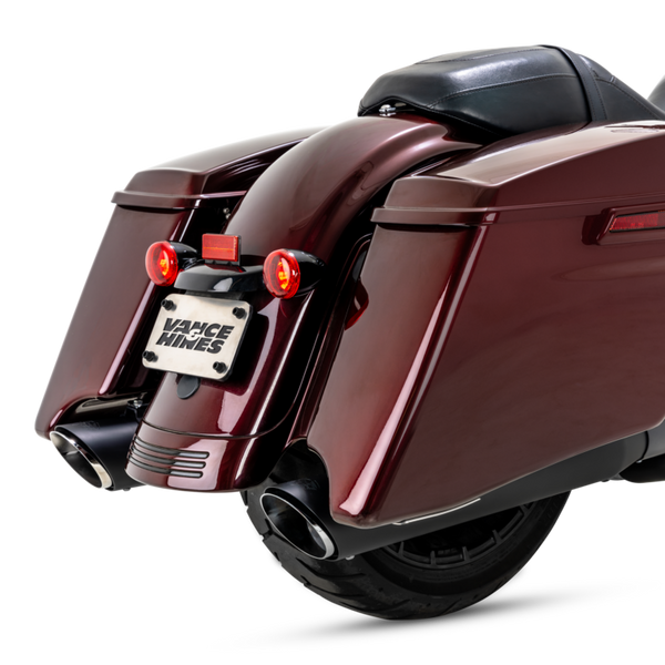 Vance & Hines 2017 - 2024 Harley Davidson Touring/CVO Touring/Trike Twin Slash Black Round Slip-ons