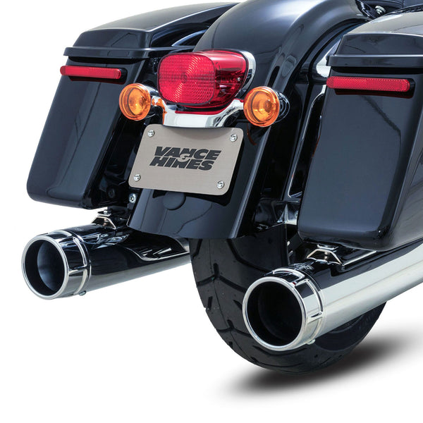 Vance & Hines Harley Davidson Touring Models 2017 - 2023 Torquer 450 Chrome Slip-On Exhaust