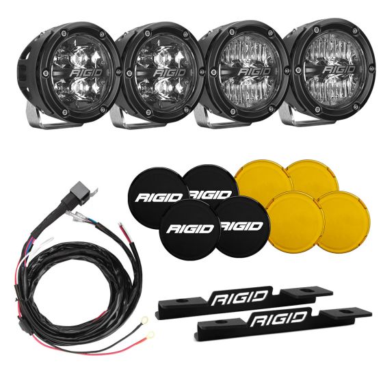 Rigid Industries 2021 + Ford Bronco A-Pillar Light Kit (Incl. 360-spot and 360-Drive)