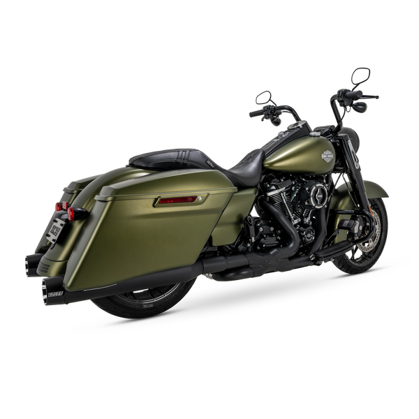 Vance & Hines 2017 - 2023 Harley Touring Models Blackbird 450 Slip-Ons - Black Contrast Finish End Caps