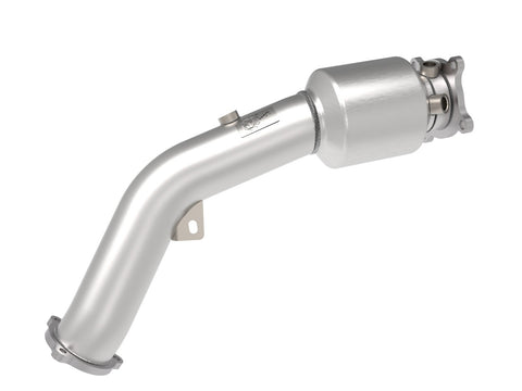 aFe 2009 - 2016 Audi A4 / A5 / Q5 / Allroad (B8) L4-2.0L (t) Twisted Steel 3in. Downpipe - 304 Stainless w/ Cat