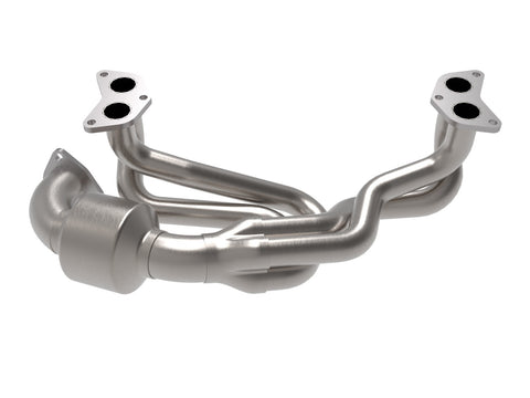aFe Twisted Steel 304 Stainless Steel Header w/ Cat 2013 - 2019 Subaru Outback / Legacy H4-2.4L