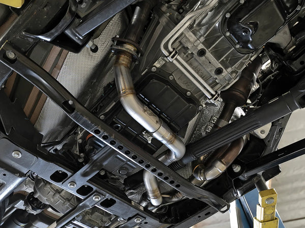 aFe POWER Twisted Steel Y-Pipe 2-1/4in 409 SS Exhaust System 2018+ Jeep Wrangler (JL) V6-3.6L