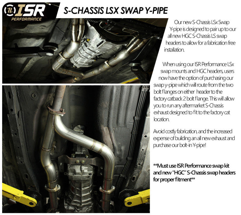ISR Performance S-Chassis LS Swap Y-Pipe – GUMOTORSPORT