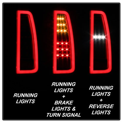 Spyder 2015 - 2019 GMC Yukon / Yukon XL LED Tail Lights - Black (ALT-YD-GY15-LED-BK)