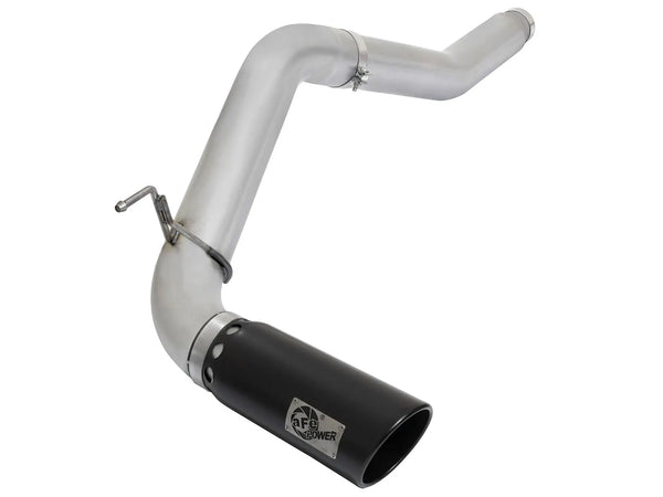aFe LARGE BORE HD 5in DPF-Back SS Exhaust w/ Black Tip 2016 - 2019 Nissan Titan 5.0L V8 (td) CC SB