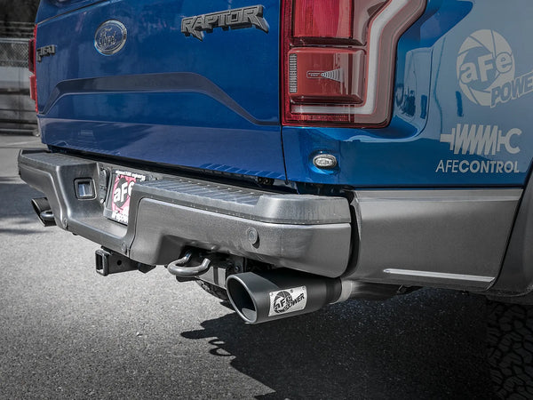 aFe MACH Force-Xp 3in to 3-1/2in 304 SS Cat-Back Exhaust w/Black Tip 2017 - 2020 Ford F-150 Raptor V6 3.5L