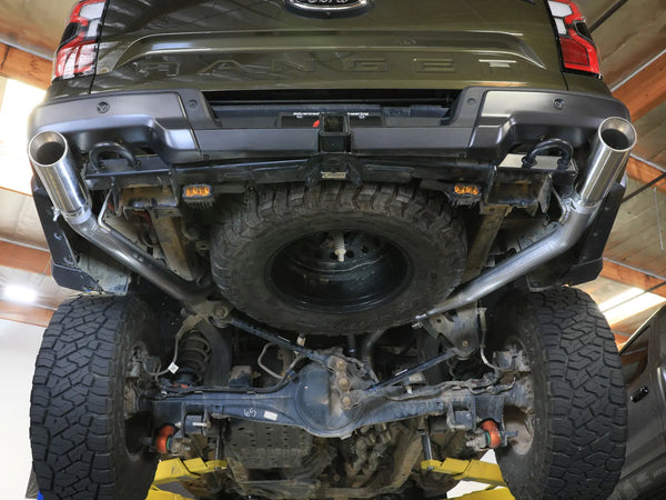 aFe 2024 + Ford Ranger Raptor Vulcan Series 3in 304 SS Cat-Back Exhaust w/ Polished Tips