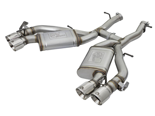 aFe MACHForce XP 3in 304 SS Axle-Back Dual Exhaust (NPP) w/ Polished Tips 2016 - 2023 Camro SS / Zl1 V8-6.2L