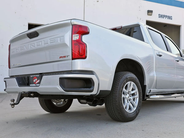 aFe Rebel XD Series 3in 304SS DPF-Back 2020 - 2022 Silverado / Sierra 1500 Trucks L6-3.0L Duramax Diesel - Dual Black Tip