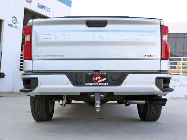 aFe Rebel XD Series 3in 304SS DPF-Back 2020 - 2022 Silverado / Sierra 1500 Trucks L6-3.0L Duramax Diesel - Dual Black Tip