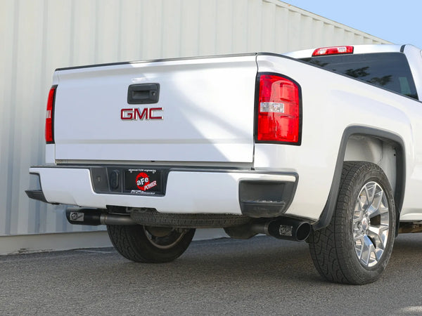 aFe Gemini XV 3in 304 SS Cat-Back Exhaust w/ Cutout 2009 - 2018 GM Crew/Extended Cab Silverado 1500 / Sierra 15004.3L/4.8L/5.3L Black Tips