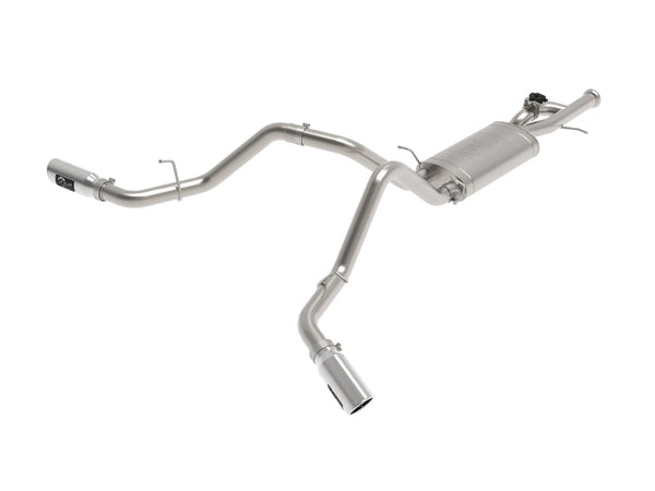aFe Gemini XV Cat-Back Exhaust System GM Silverado / Sierra 1500 2009 - 2018 Standard Cab / Short Bed V6-4.3/V8-4.8/5.3L- Cut-Out Polished