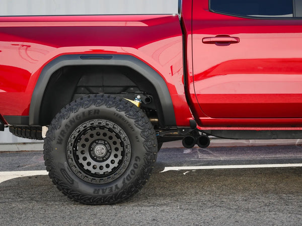 aFe 2023 + GM Colorado/Canyon Rebel Series 3 IN 304 Stainless Steel Cat-Back System w/Black Tip