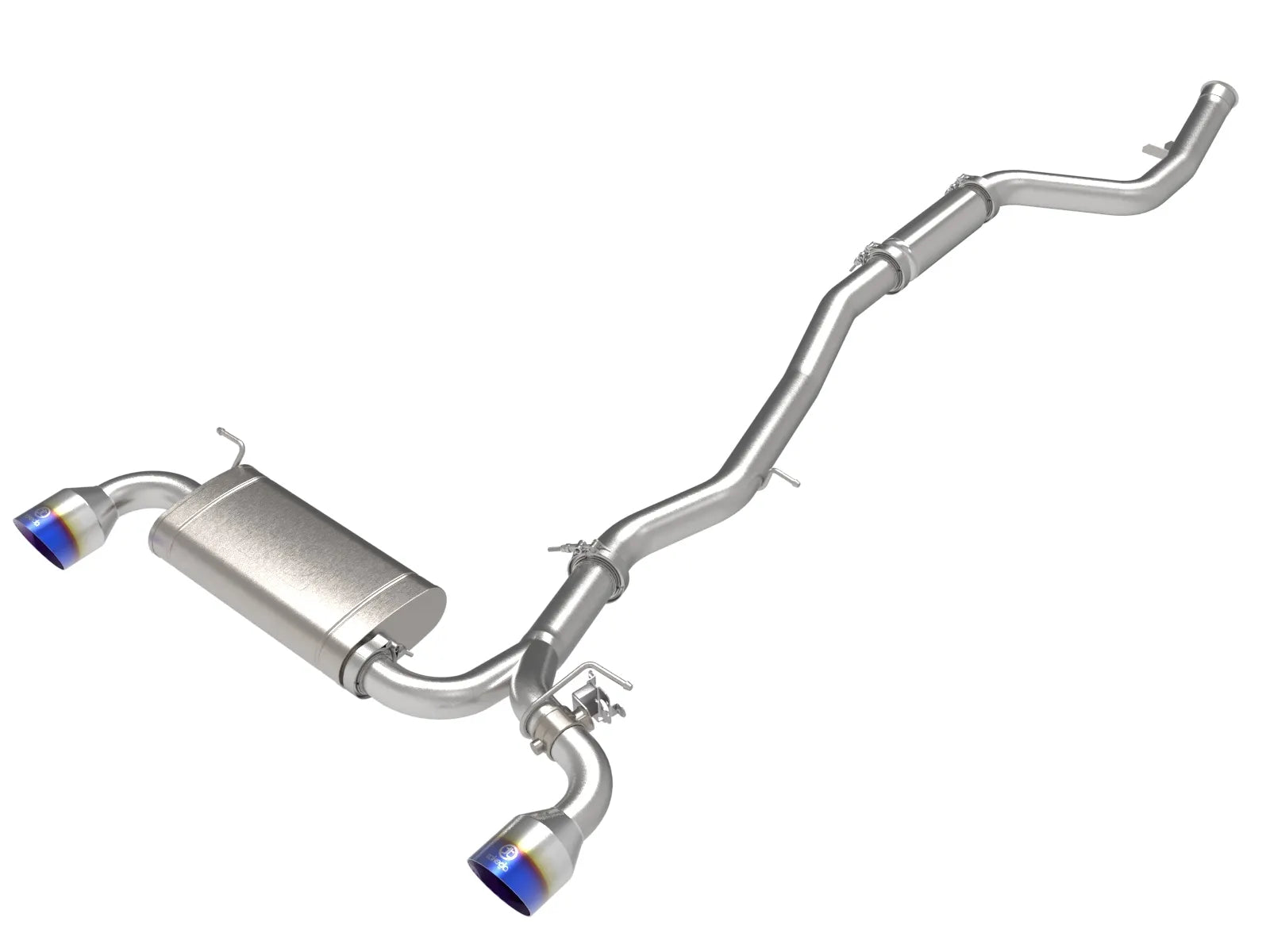 aFe POWER Takeda 2021 + Toyota Supra 2.0L (t) 2.5in-3in 304 SS Catback Exhaust w/ Blue Tips